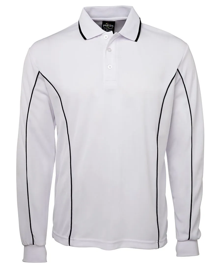 JBs Wear 7PIPL Long Sleeve Piping Polo