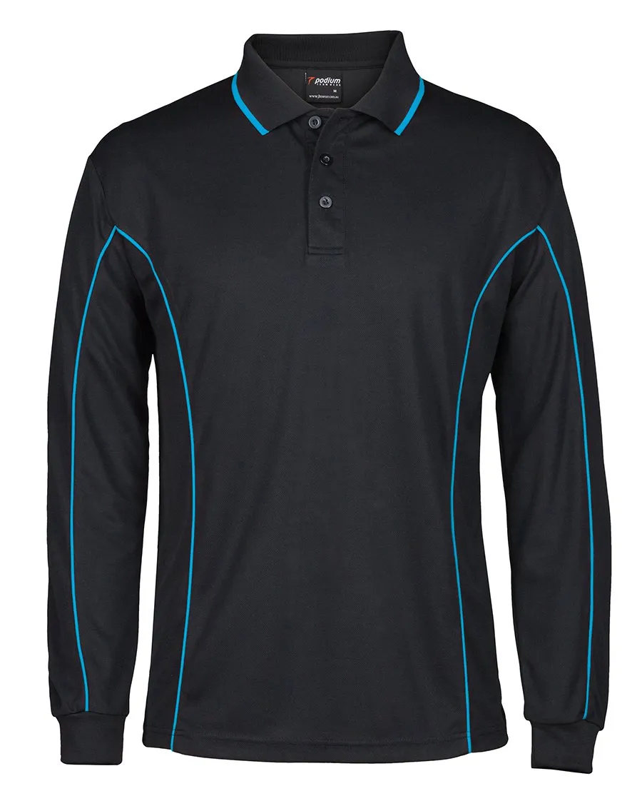 JBs Wear 7PIPL Long Sleeve Piping Polo
