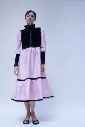 Kavita Dress in Pink Taffeta