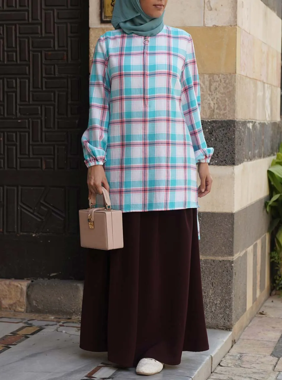 Kiah Plaid Top