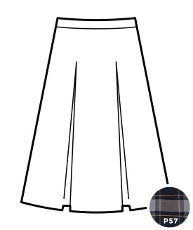 Kick Pleat Skirt - Plaid #57