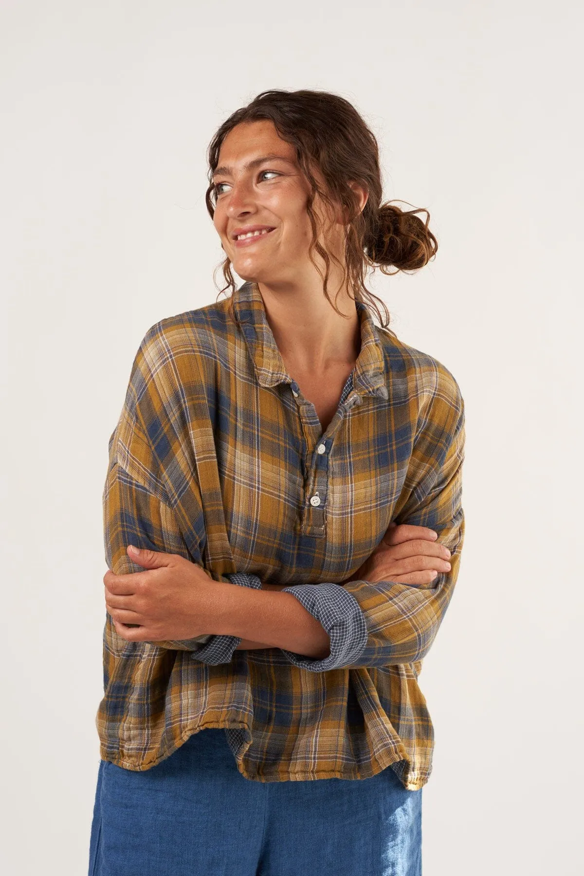 Lissa - Double Cotton Gauze Plaid