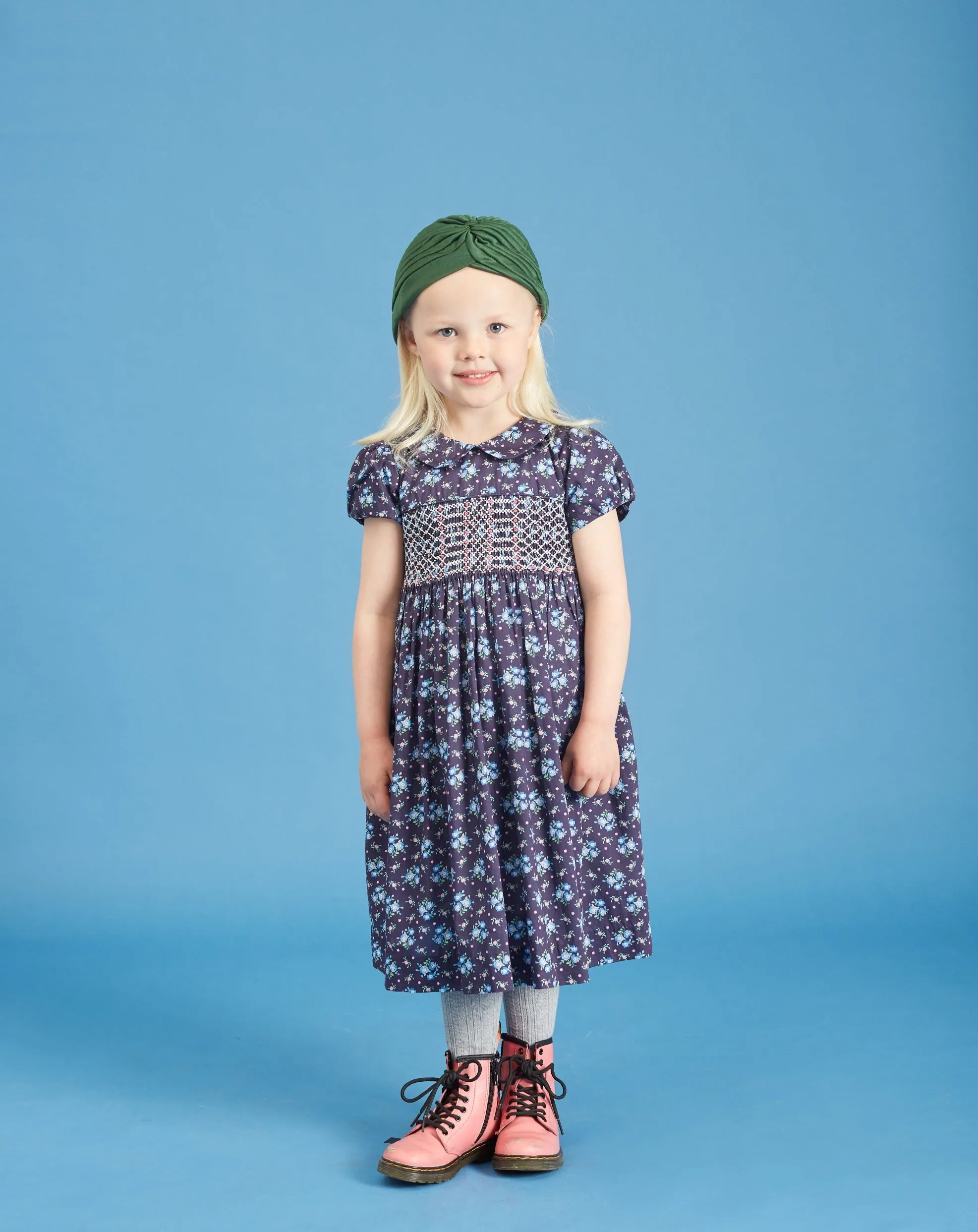 Made with Liberty fabric: Girls Dress - Estella/white collar edition