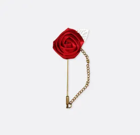 Maroon Floral Lapel Pins