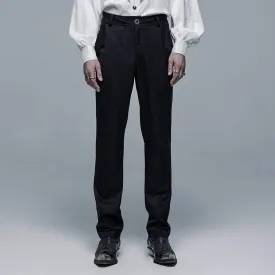 Men's Gothic Bat Packet Black Suit Pants