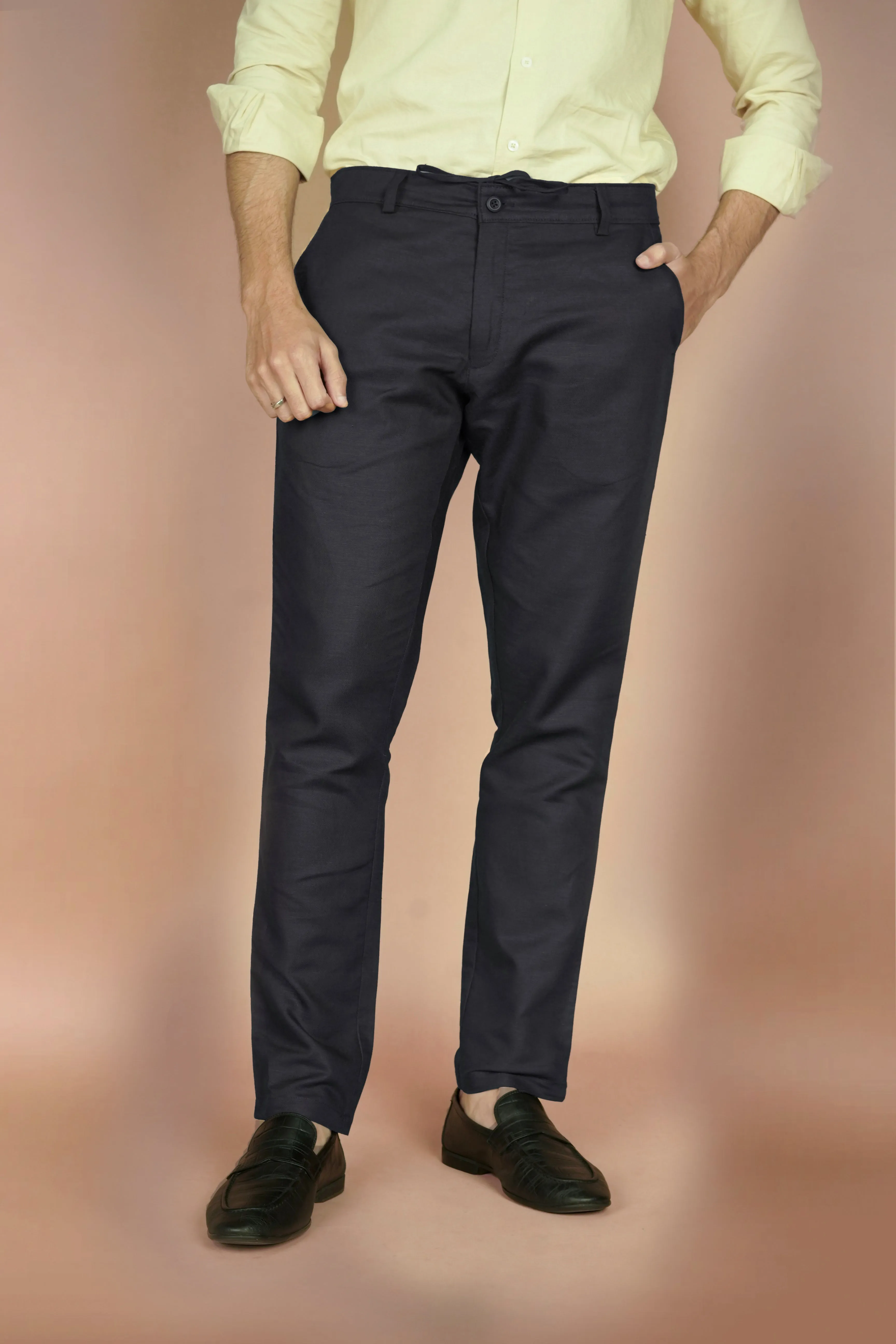 Midnight Blue Linen Trousers