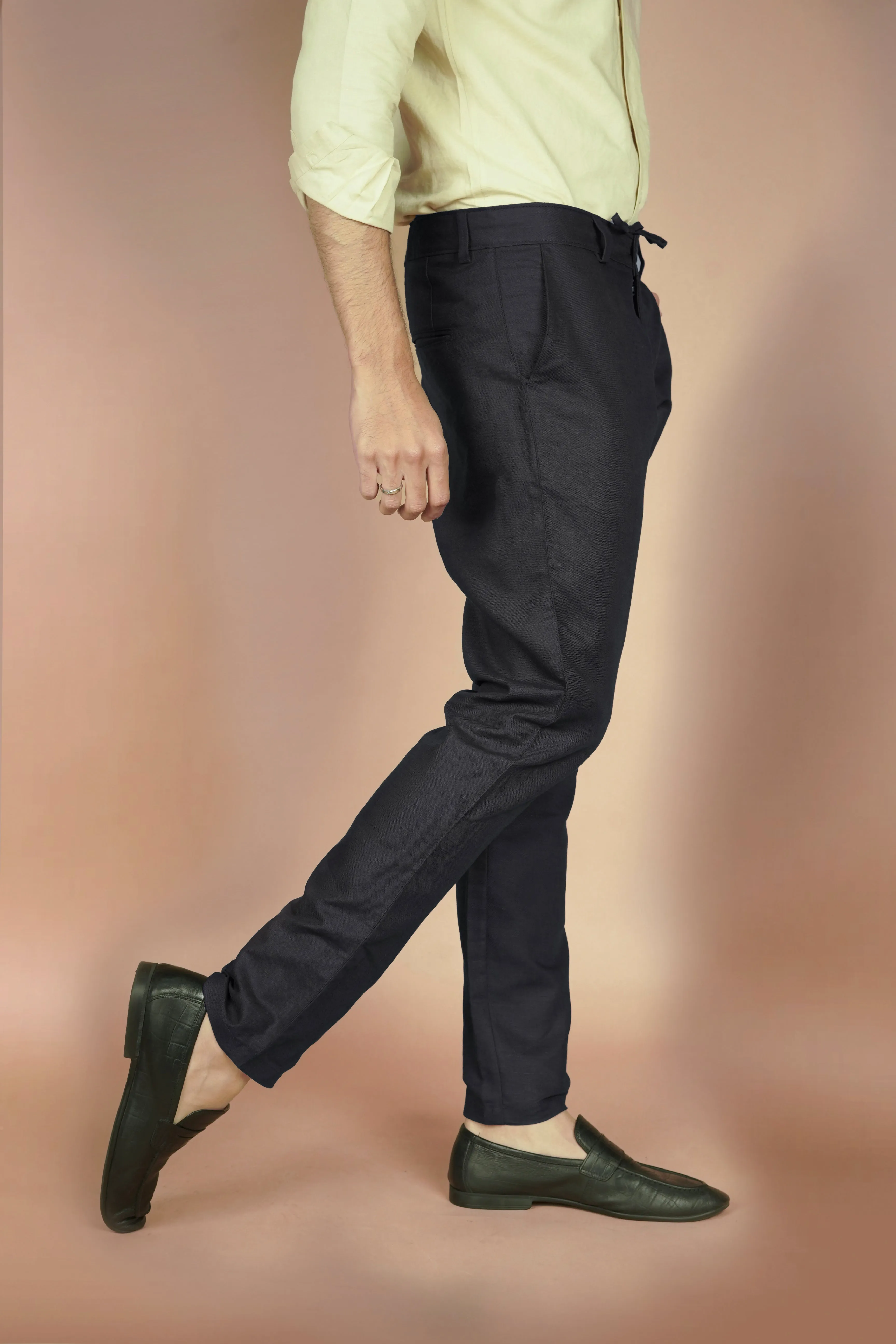 Midnight Blue Linen Trousers