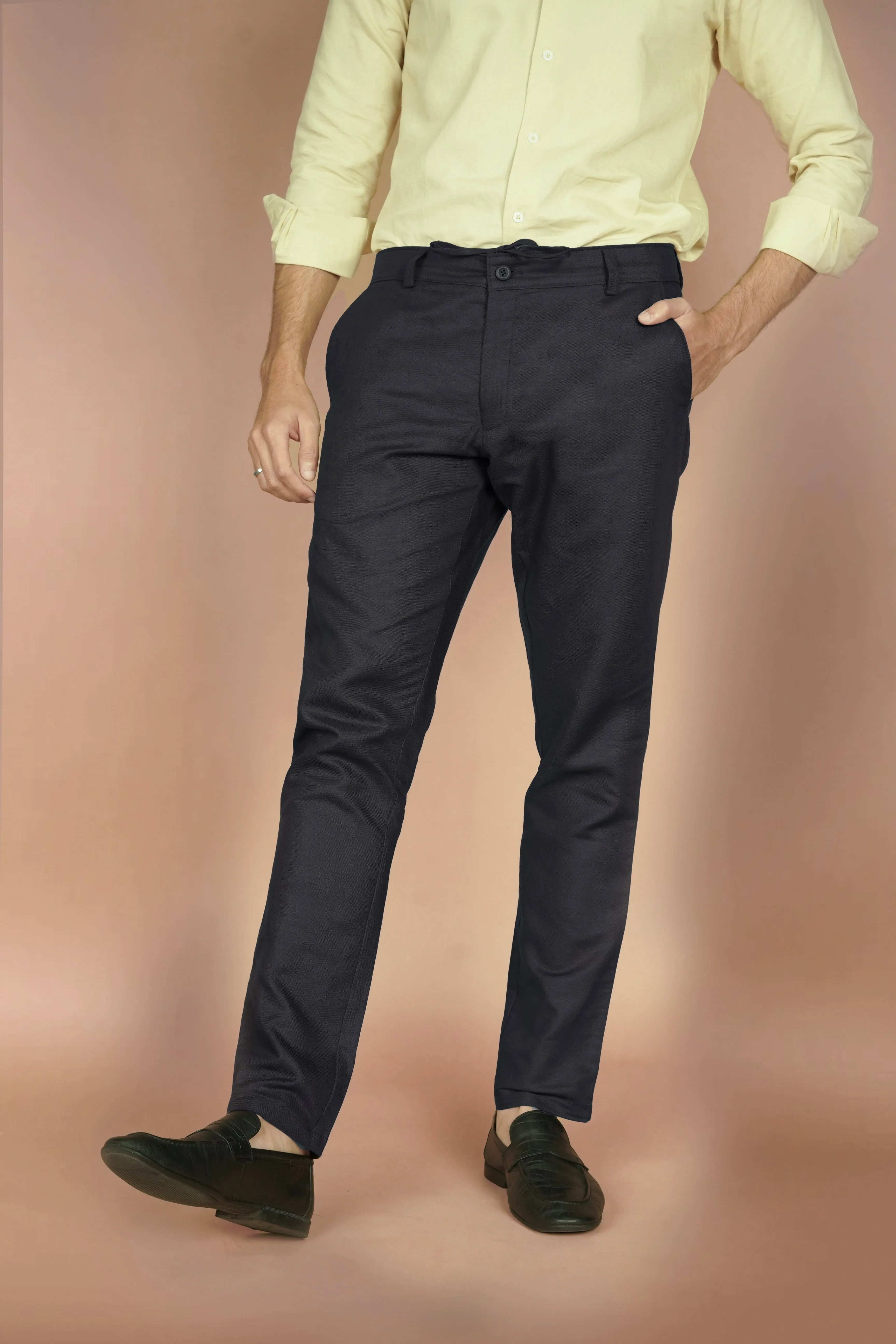 Midnight Blue Linen Trousers
