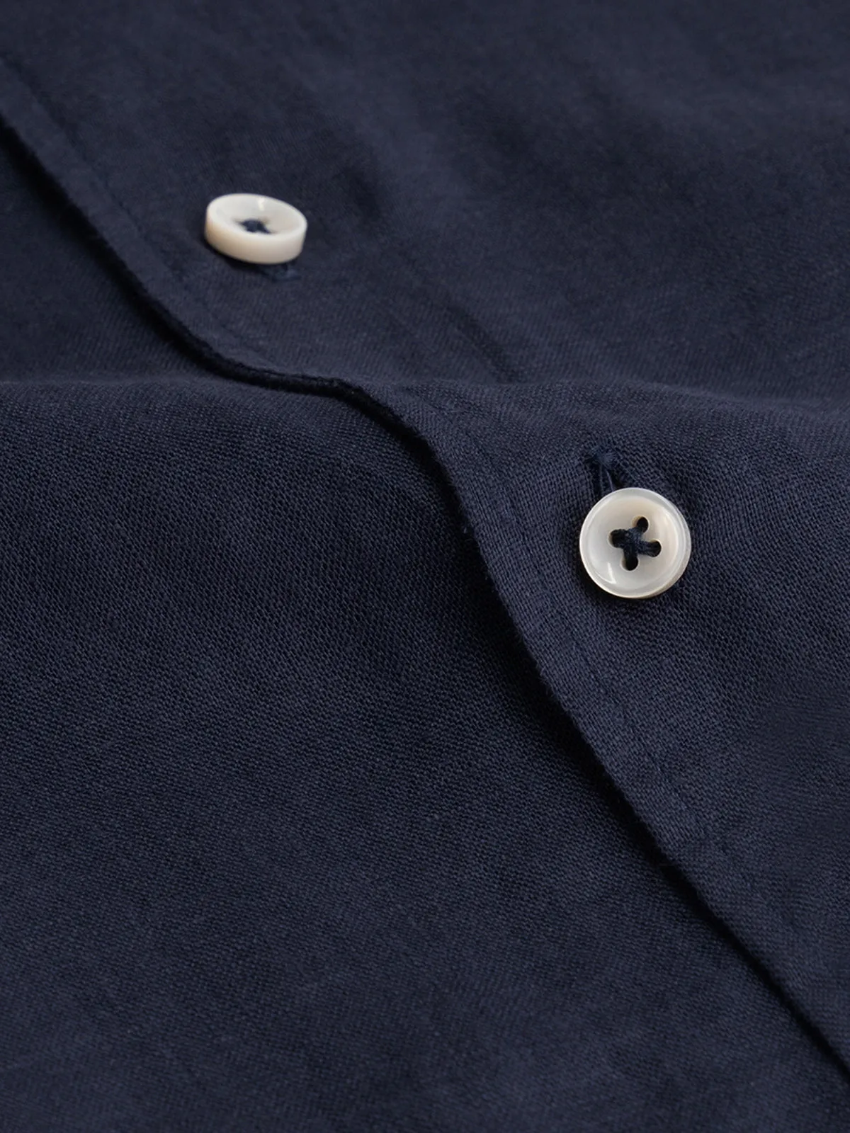 Navy Linen Seaside Shirt