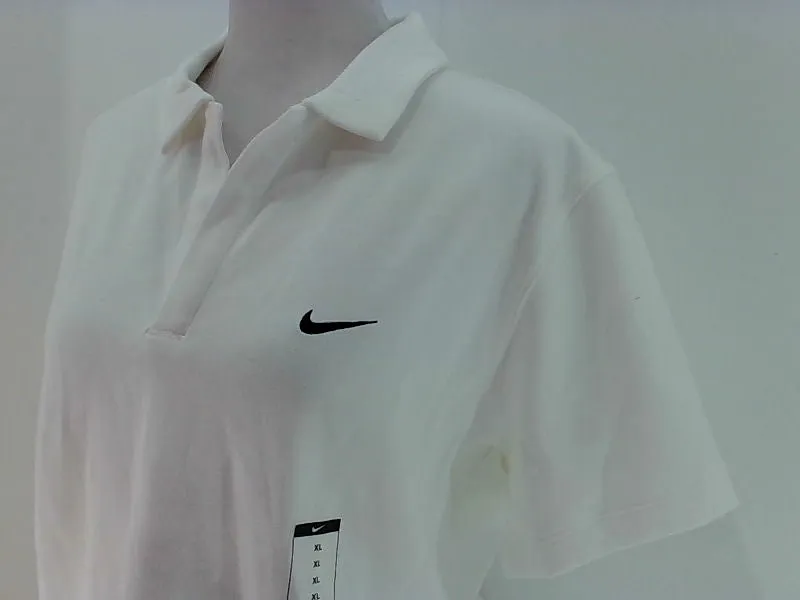 Nike Women's White Crop Polo Shirt XLarge