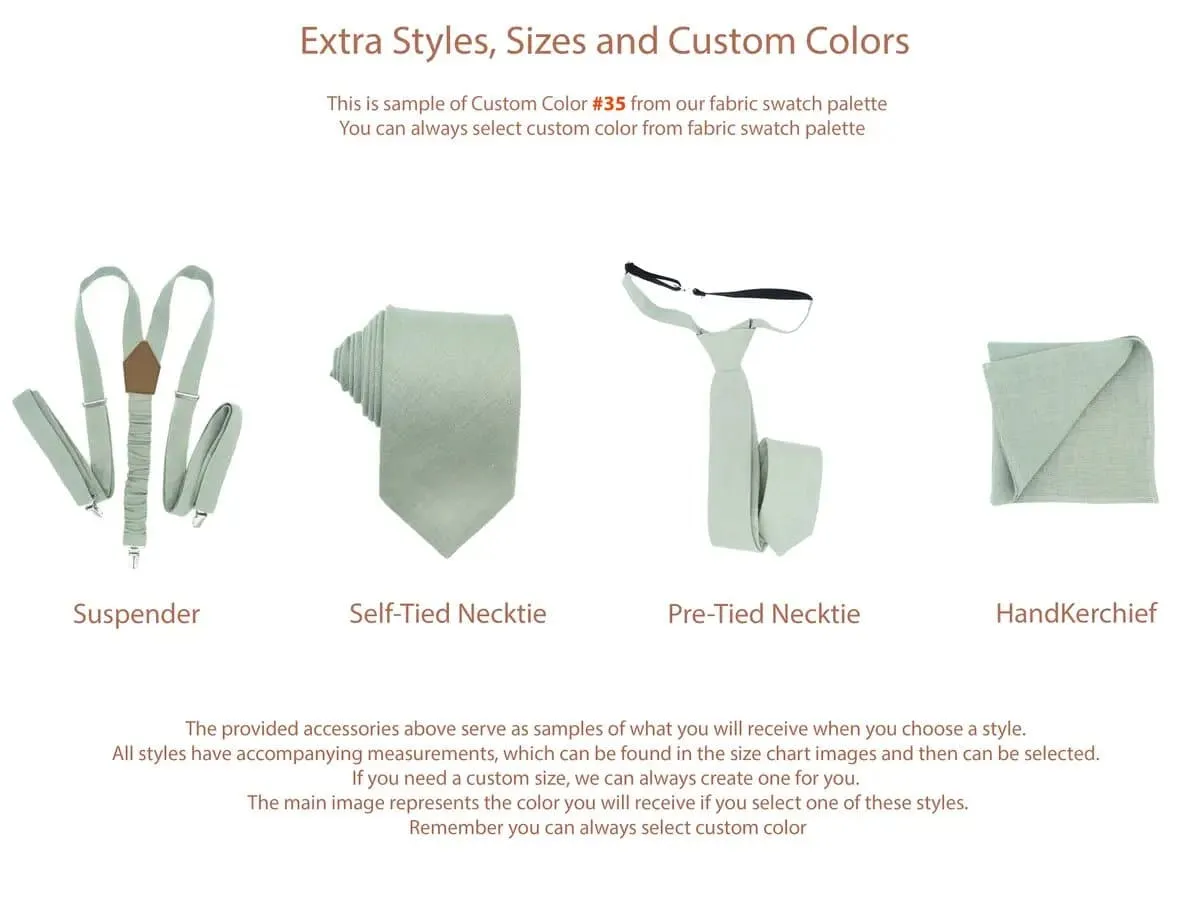 Olive Green Bow Tie & Accessories | Men's & Boys' Groomsmen Pack