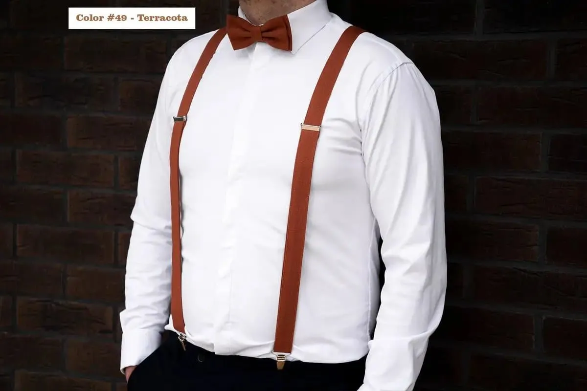 Olive Green Bow Tie & Accessories | Men's & Boys' Groomsmen Pack