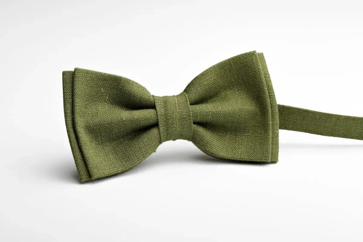 Olive Green Bow Tie & Accessories | Men's & Boys' Groomsmen Pack