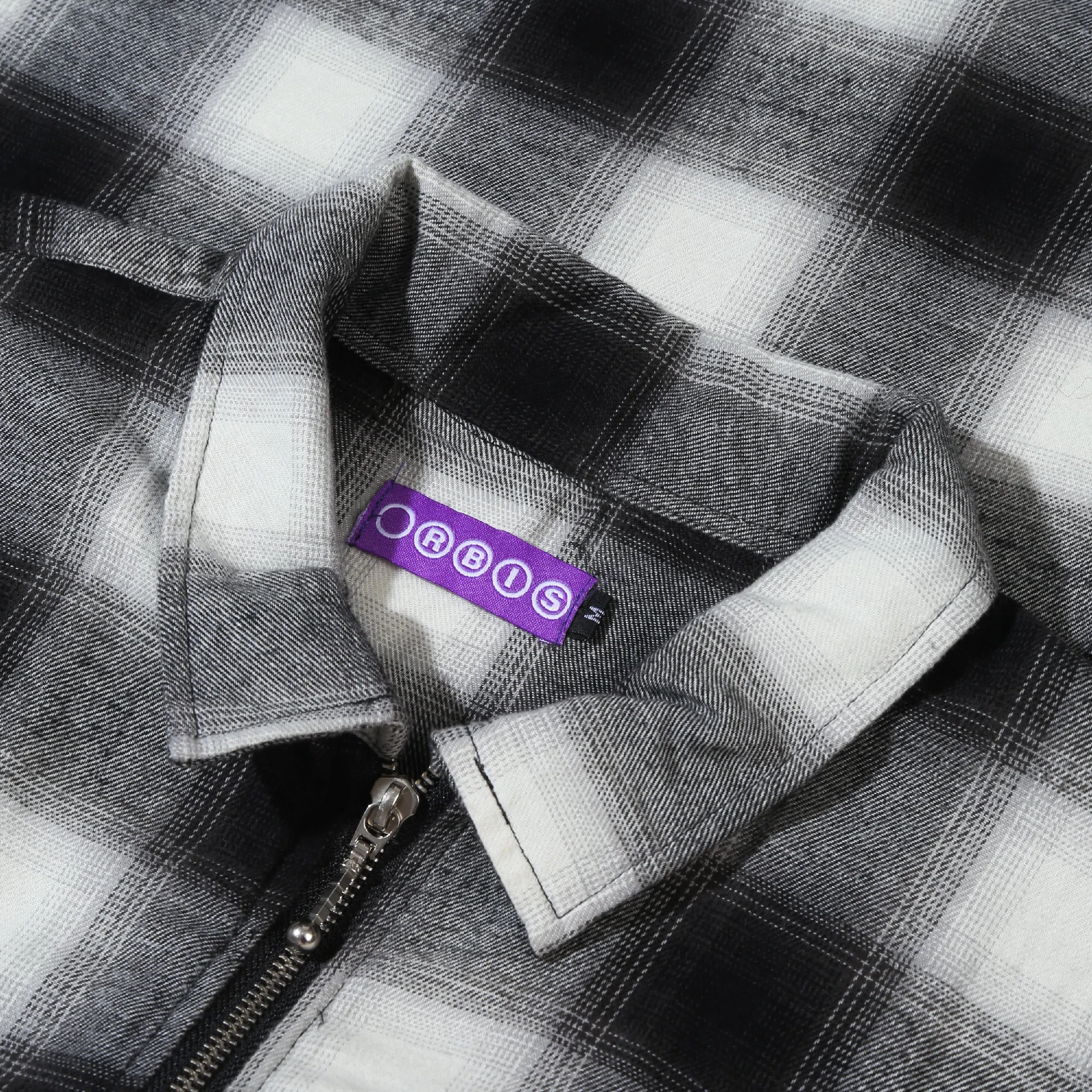 Orbis Zip Shirt Plaid - Black