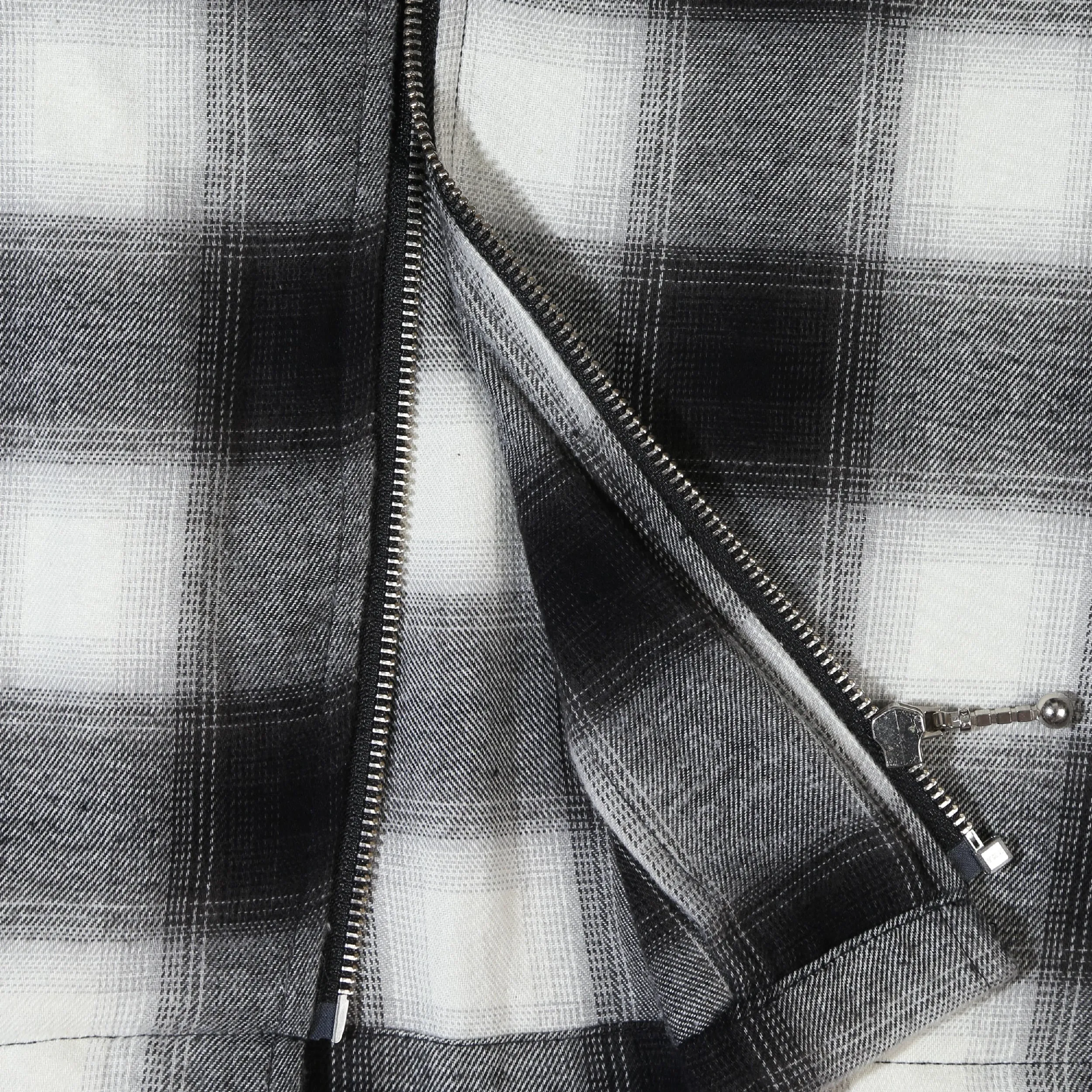 Orbis Zip Shirt Plaid - Black