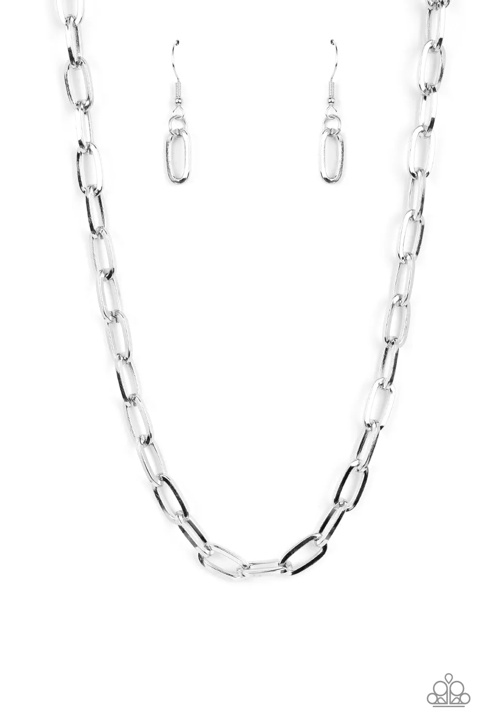 Paparazzi Boston Backdrop Necklace Silver