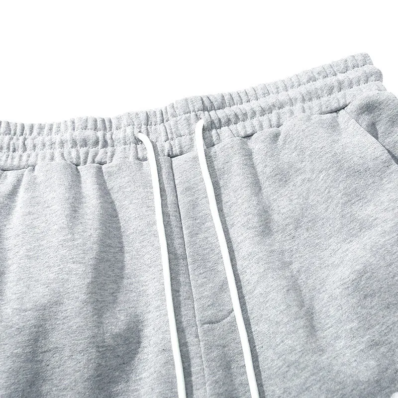 Plain Stripe Split Loose Sporty Pants