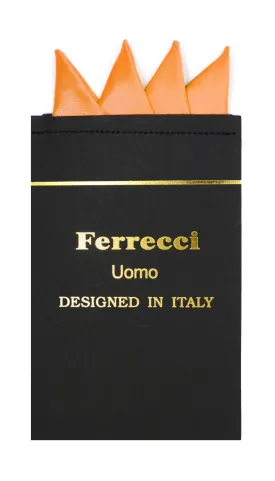 Pre-Folded Microfiber Orange Handkerchief Pocket Square