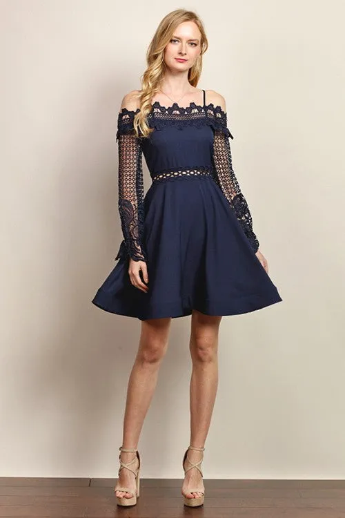 Rebecca Navy Cocktail Dress-FINAL SALE-NOT ELIGIBLE FOR EXCHANGE OR REFUND