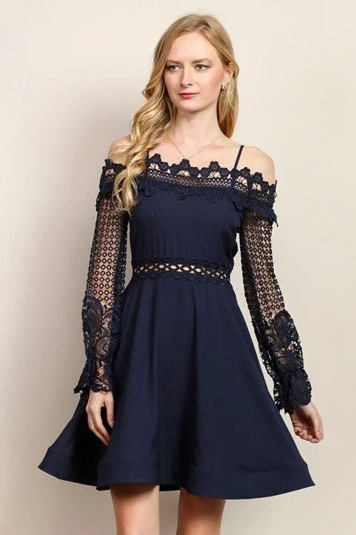 Rebecca Navy Cocktail Dress-FINAL SALE-NOT ELIGIBLE FOR EXCHANGE OR REFUND