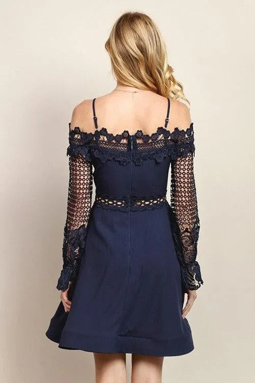 Rebecca Navy Cocktail Dress-FINAL SALE-NOT ELIGIBLE FOR EXCHANGE OR REFUND