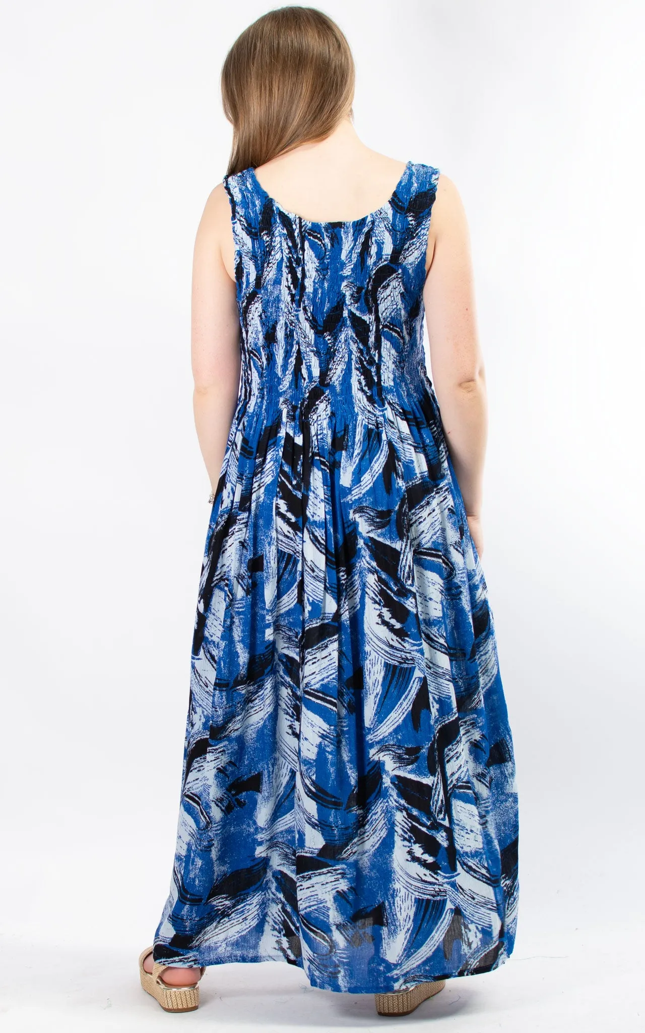 Rita Patterned Dress | Blue