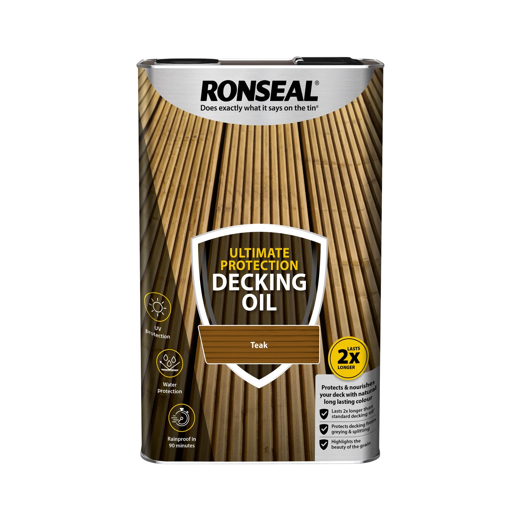 Ronseal Ultimate Protection Decking Oil - Teak 5L