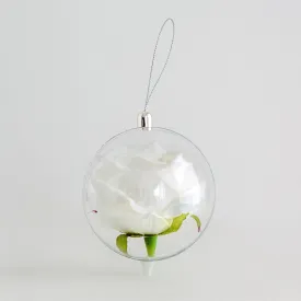 Rose Globe - White Rose 10cm