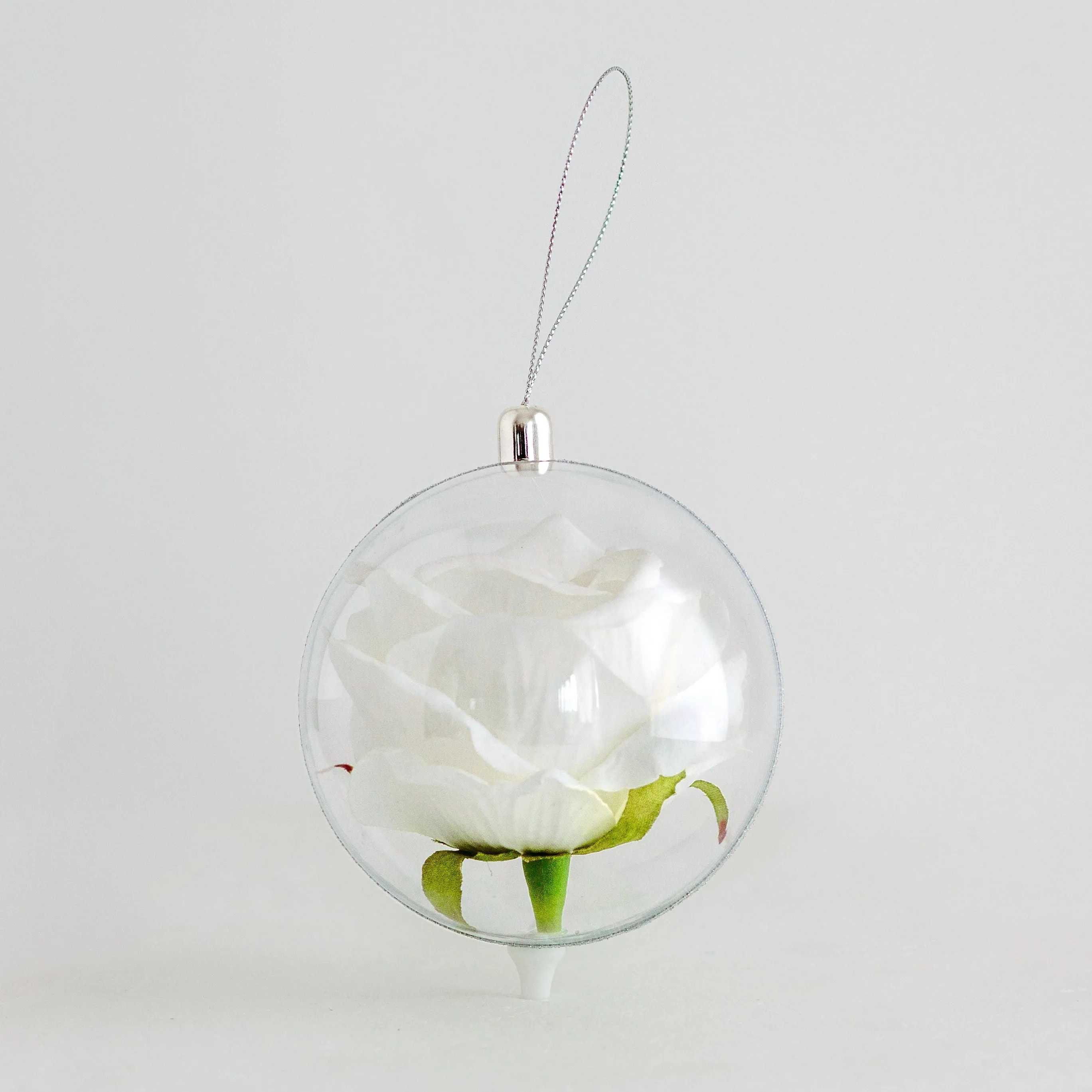 Rose Globe - White Rose 10cm