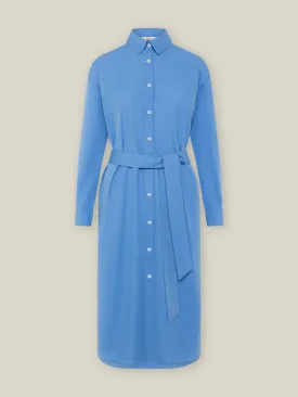 Shirt Dress With Belt Blue