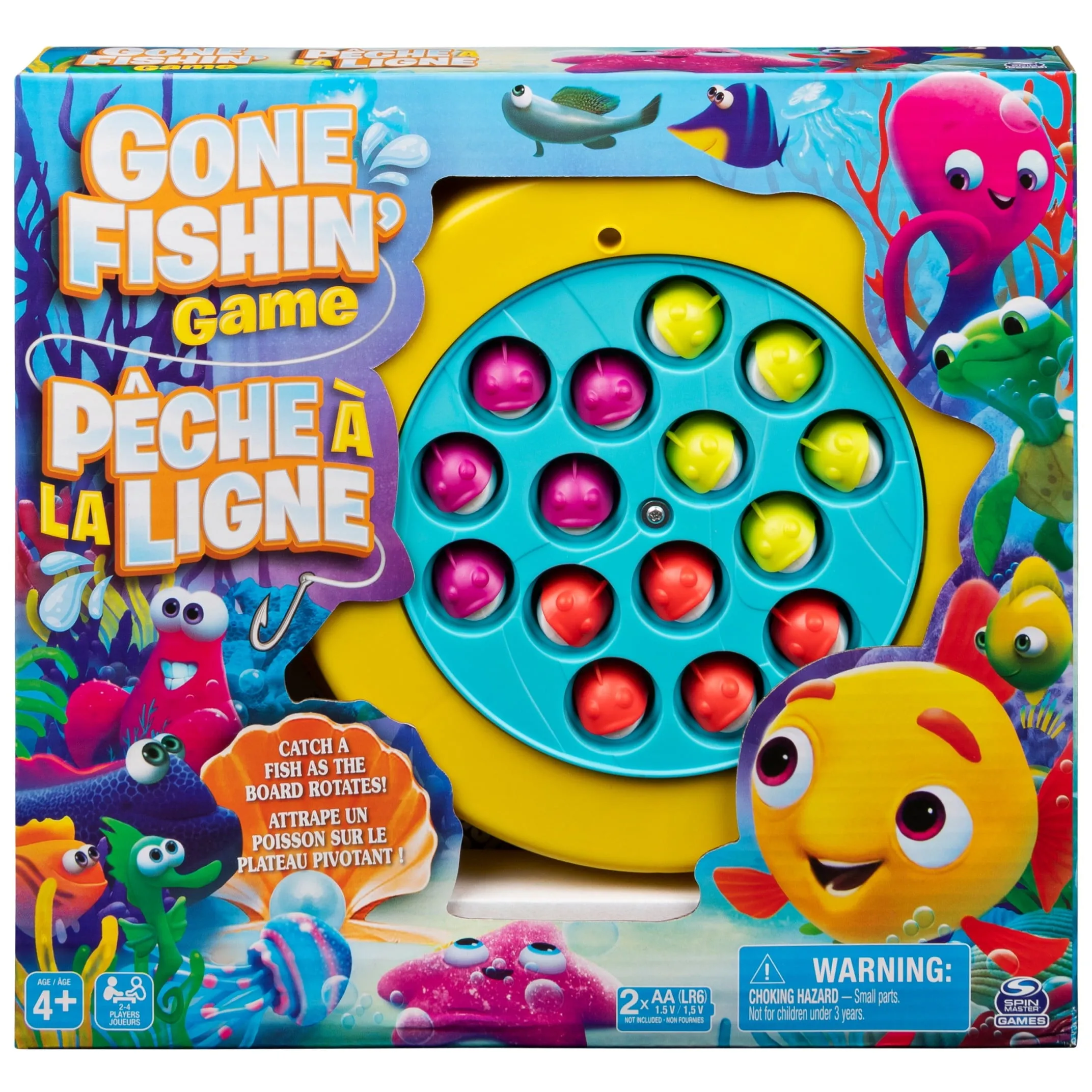 Spin Master Games, Gone Fishin Board Game for Kids Ages 4 and up