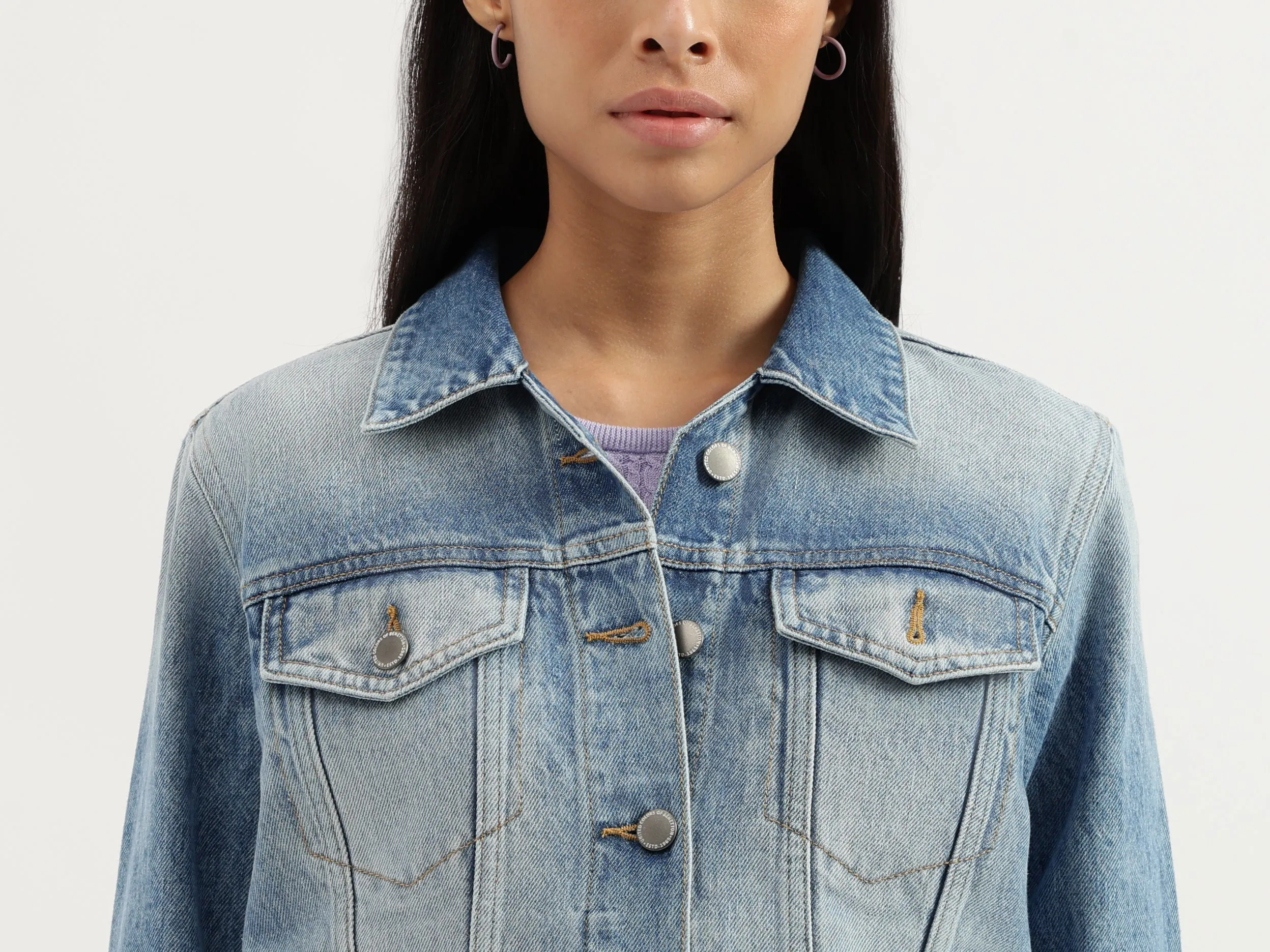 Spread Collar Solid Jackets