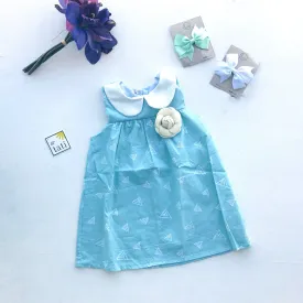 Tea Rose Dress in Doodle Triangle
