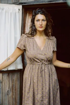The Dawn Dress | Magenta Blooming Vine