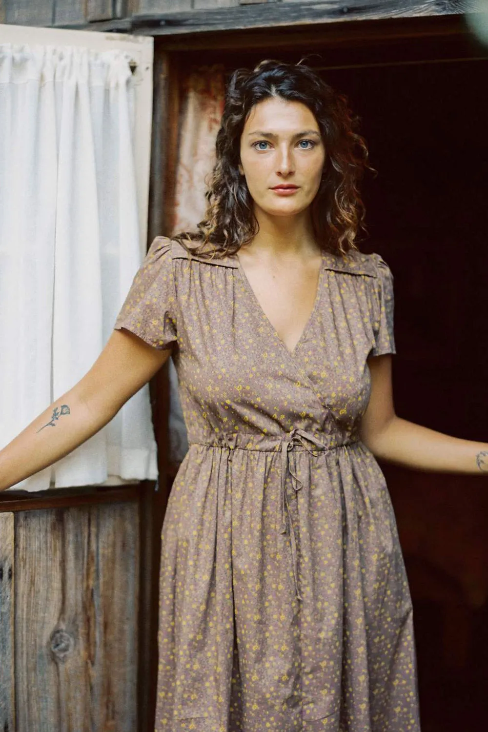 The Dawn Dress | Magenta Blooming Vine
