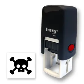 Traxx 9021 14 x 14mm Loyalty Stamp - Skull and Crossbones Stamp