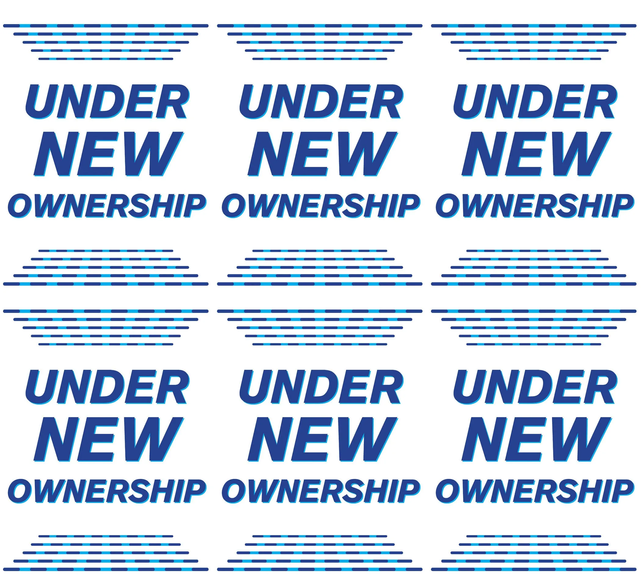 Under New Ownership Store Window Display Paper Signs; 18w x 24h - 6 Pack