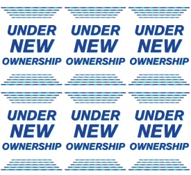 Under New Ownership Store Window Display Paper Signs; 18w x 24h - 6 Pack