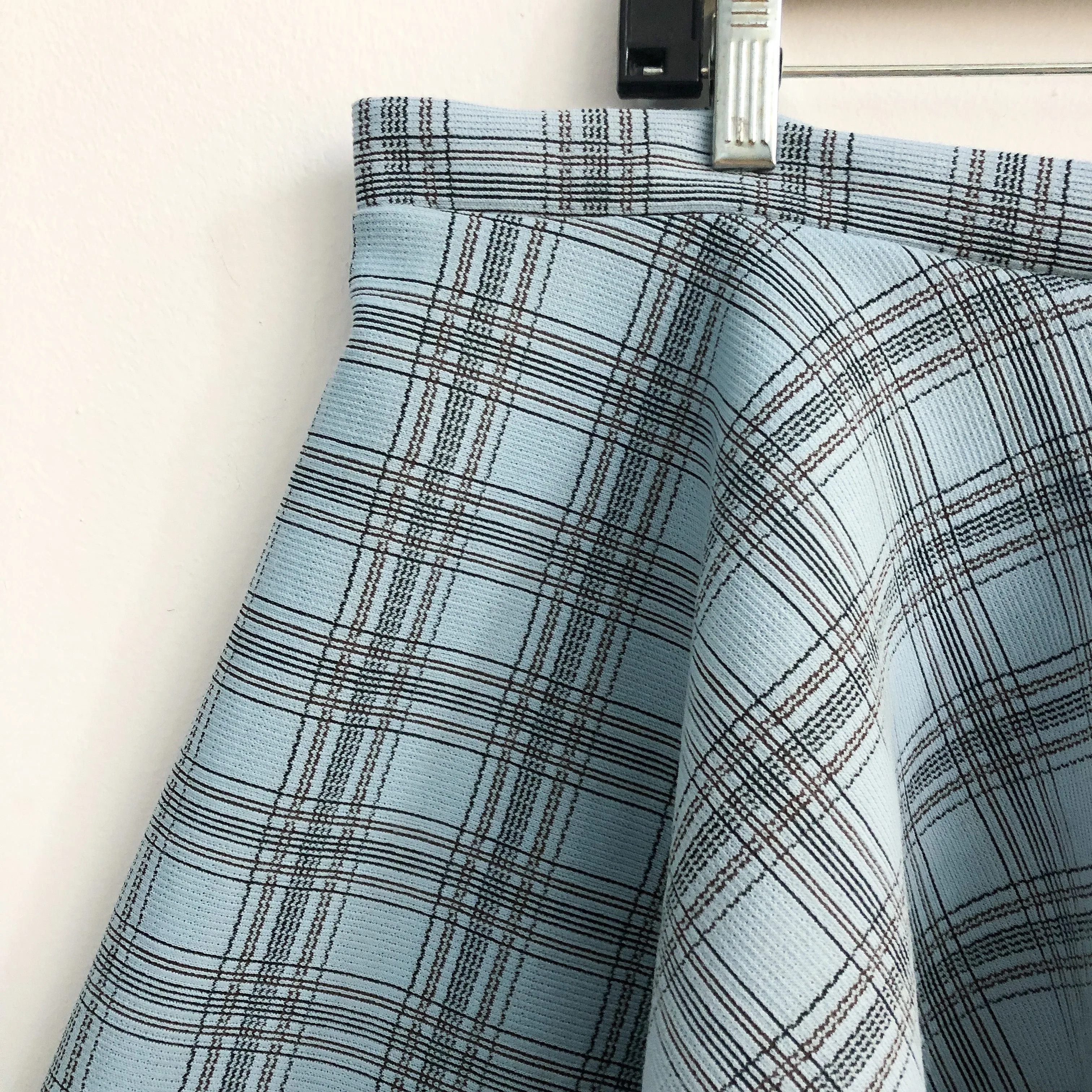 Upcycled Plaid Mini Circle Skirt