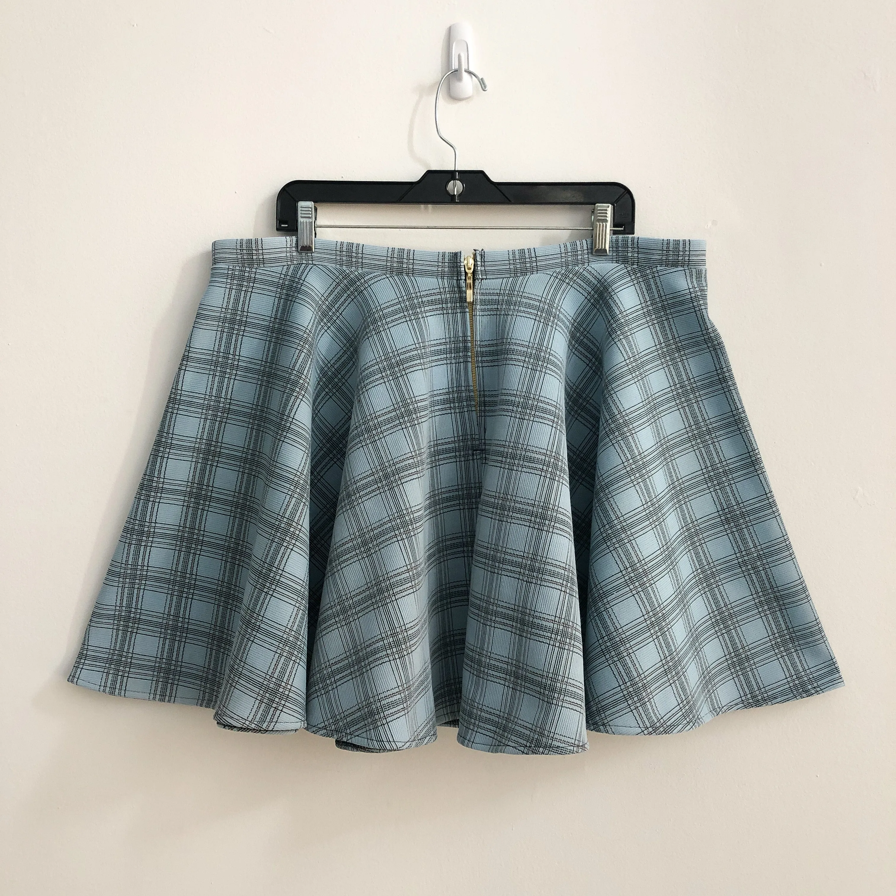 Upcycled Plaid Mini Circle Skirt
