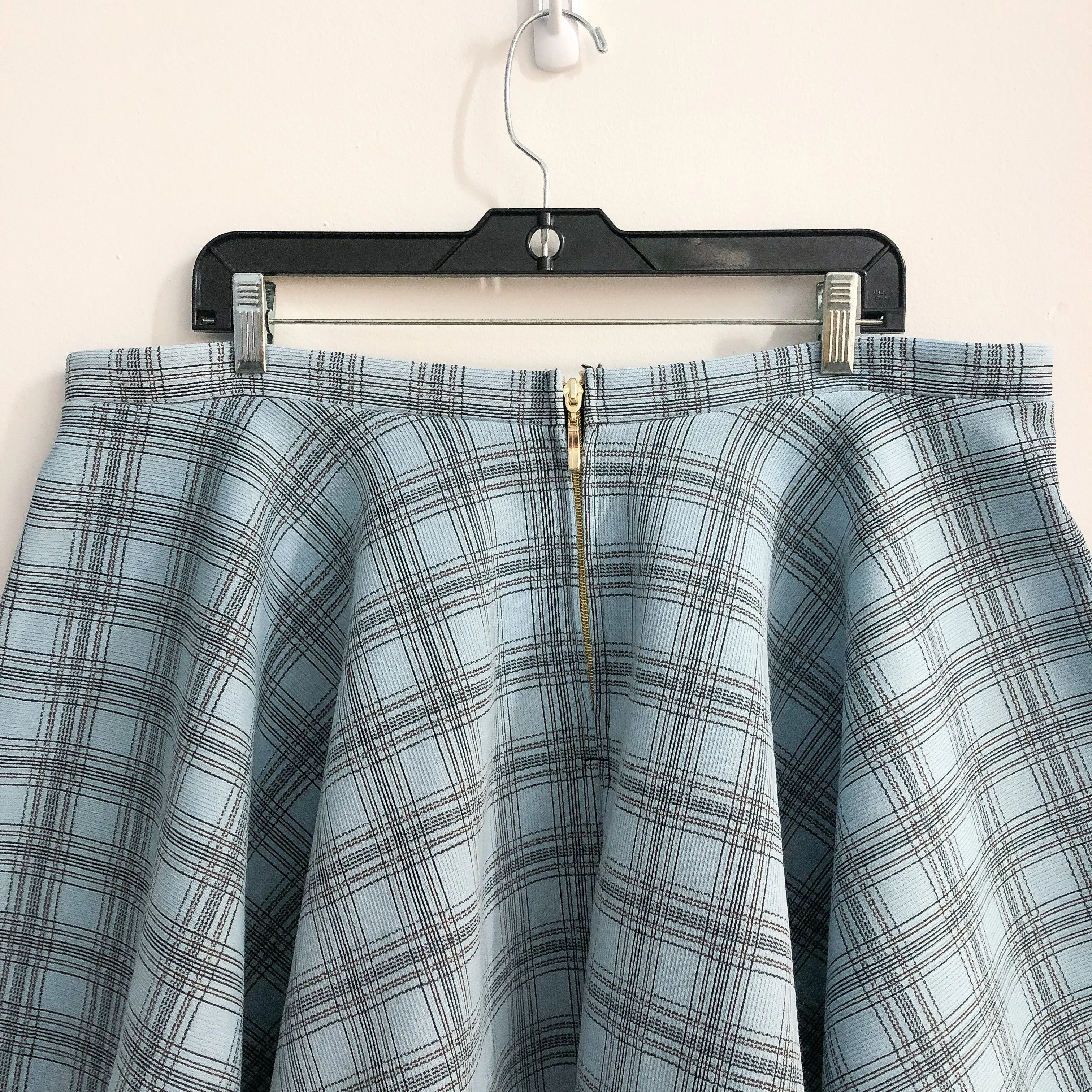 Upcycled Plaid Mini Circle Skirt