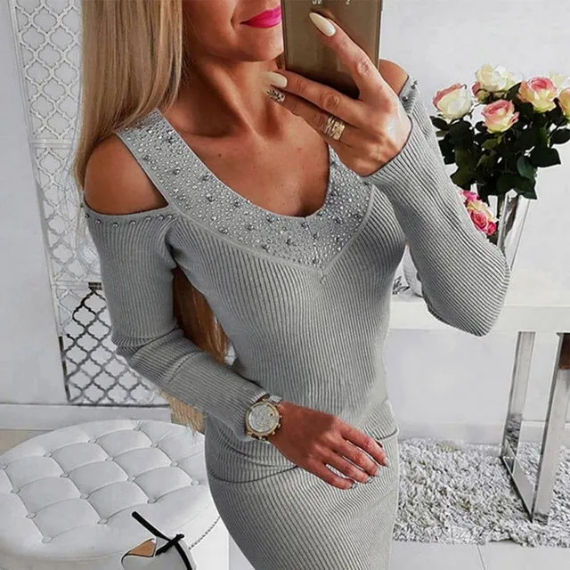 V-neck Slim Dress