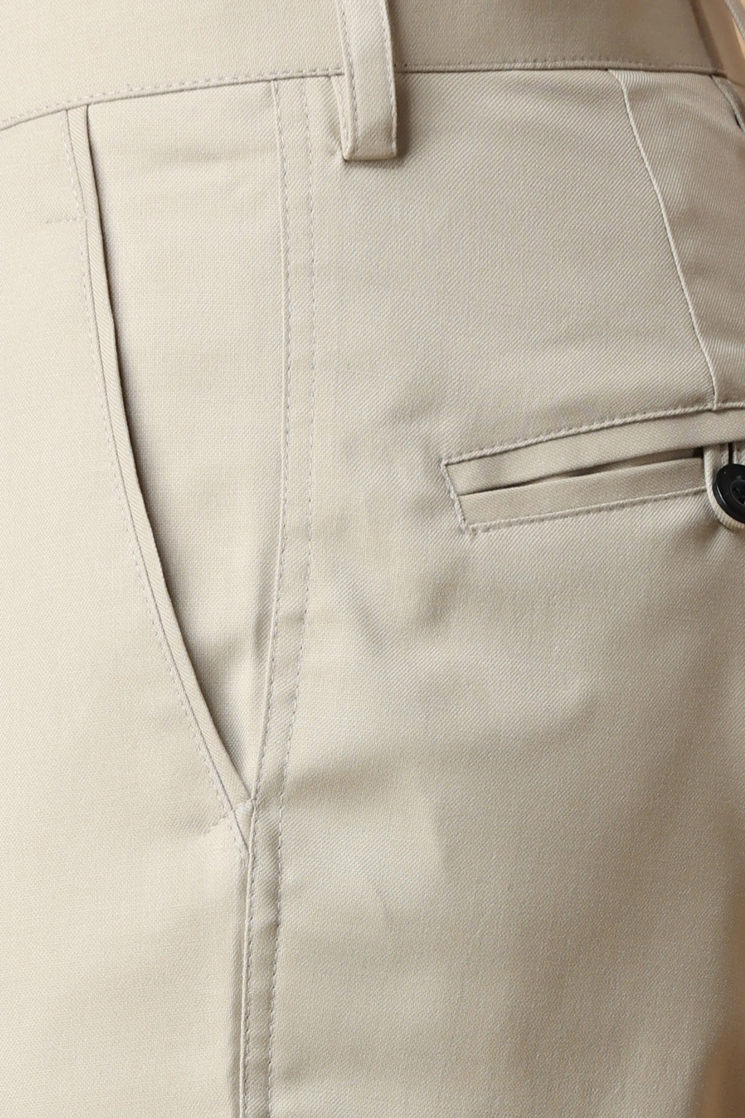 Vanilla Beige Formal Trousers
