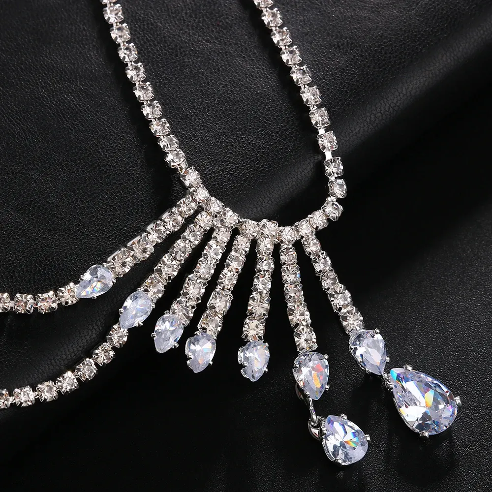 Water Drop Crystal Shoulder Chain Bra Strap
