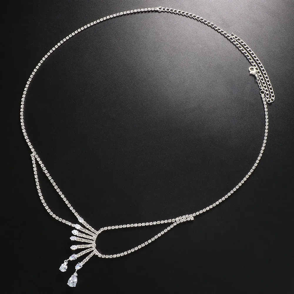 Water Drop Crystal Shoulder Chain Bra Strap